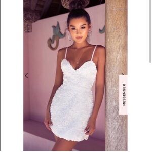 House of CB white floral Desiree mini dress